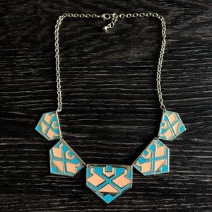 Blue and Coral Necklace